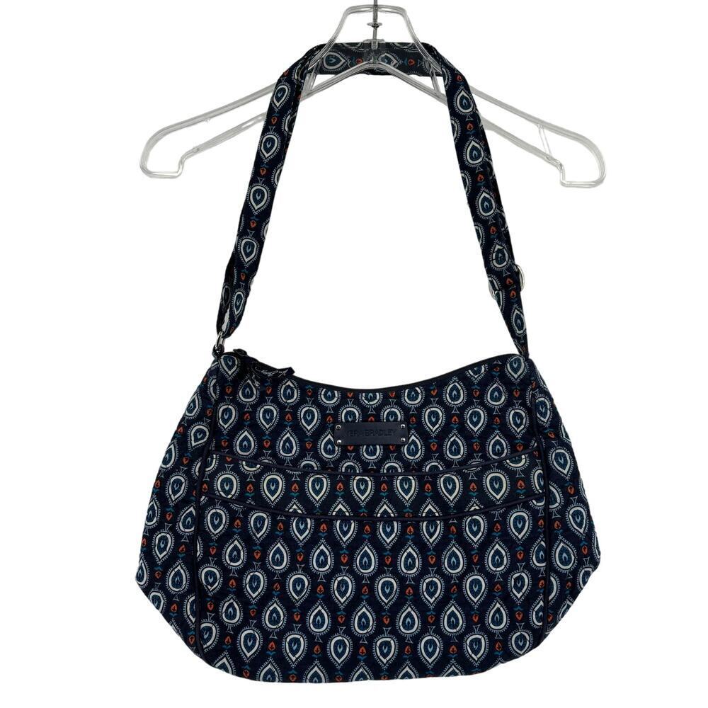 Vera Bradley Crossbody Shoulder Bag Blue Marakesh Motifs Quilted Handbag
